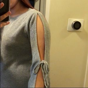 Cut Out Sleeve Sweater